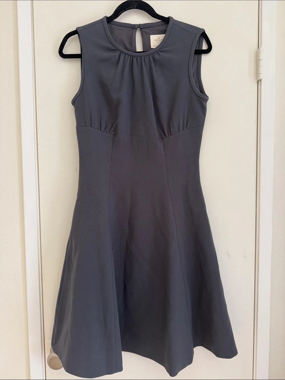 Kate spade fit and flare dress, slate grey, size 6